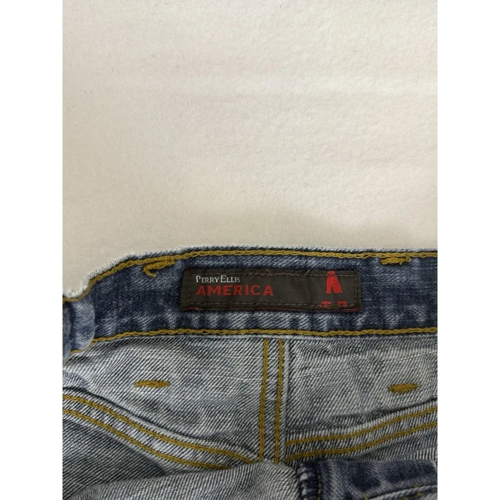 Perry Ellis America Blue Jeans Mens 35 x 31‎ Straight Leg Denim Casual Work